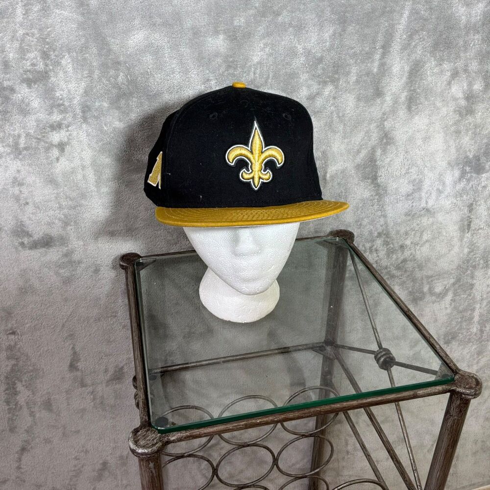 New Orleans Saints Hat men’s Adj. M/L Blk/Gold Cap Snap Back New Era 9Fifty  NFC